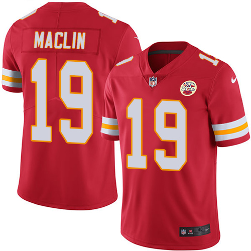 Men's Elite Jeremy Maclin Nike Jersey Red - #19 Rush NFL Kansas City Chiefs
